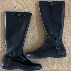 EUC North Face Camryn Tall Black Leather Boot 6.5
